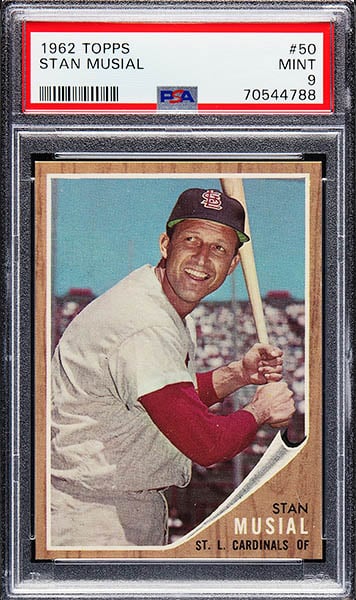 1962 Topps Stan Musial baseball card #50 graded PSA 9