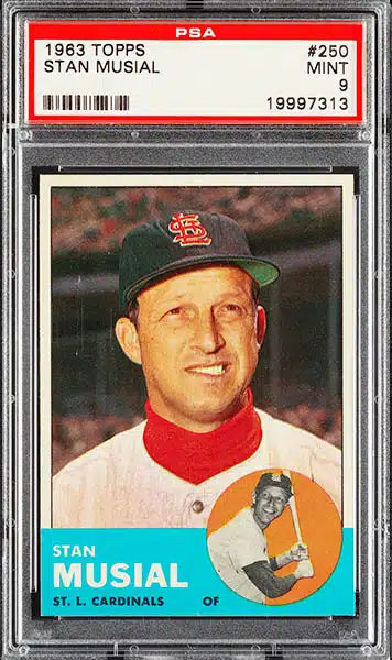 Stan Musial 1959 Topps Raps Out 3000th Hit Baseball Card #470- PSA