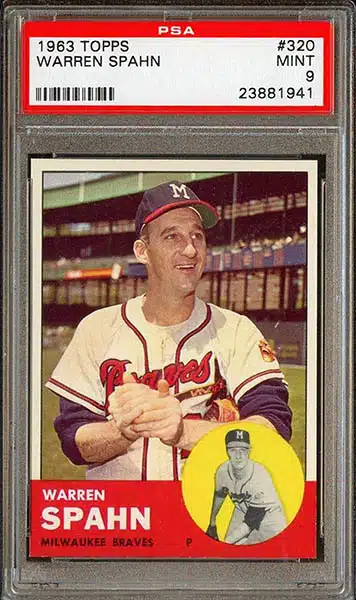 1961 WARREN SPAHN Milwaukee BRAVES Hall of Fame Original 