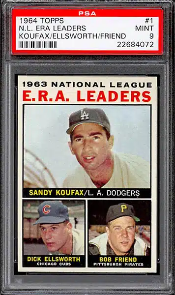 1966 Topps NL Strikeout Leaders (Sandy Koufax/Bob Veale/Bob Gibson)