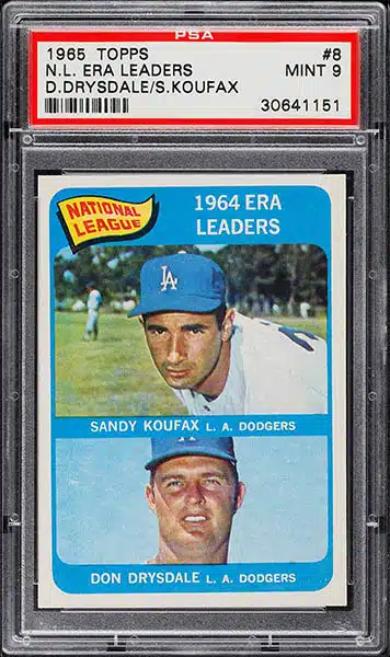 1964 Sandy Koufax/don Drysdale N.L. Strikeout Leaders Topps 