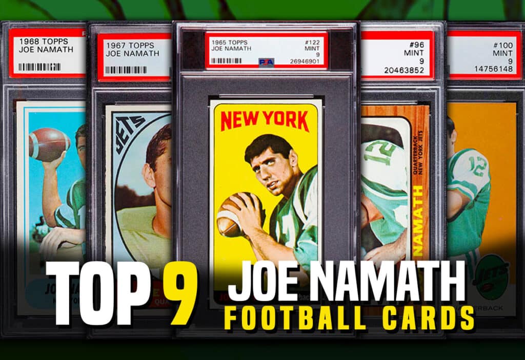 Most valuable Joe Namath football cards