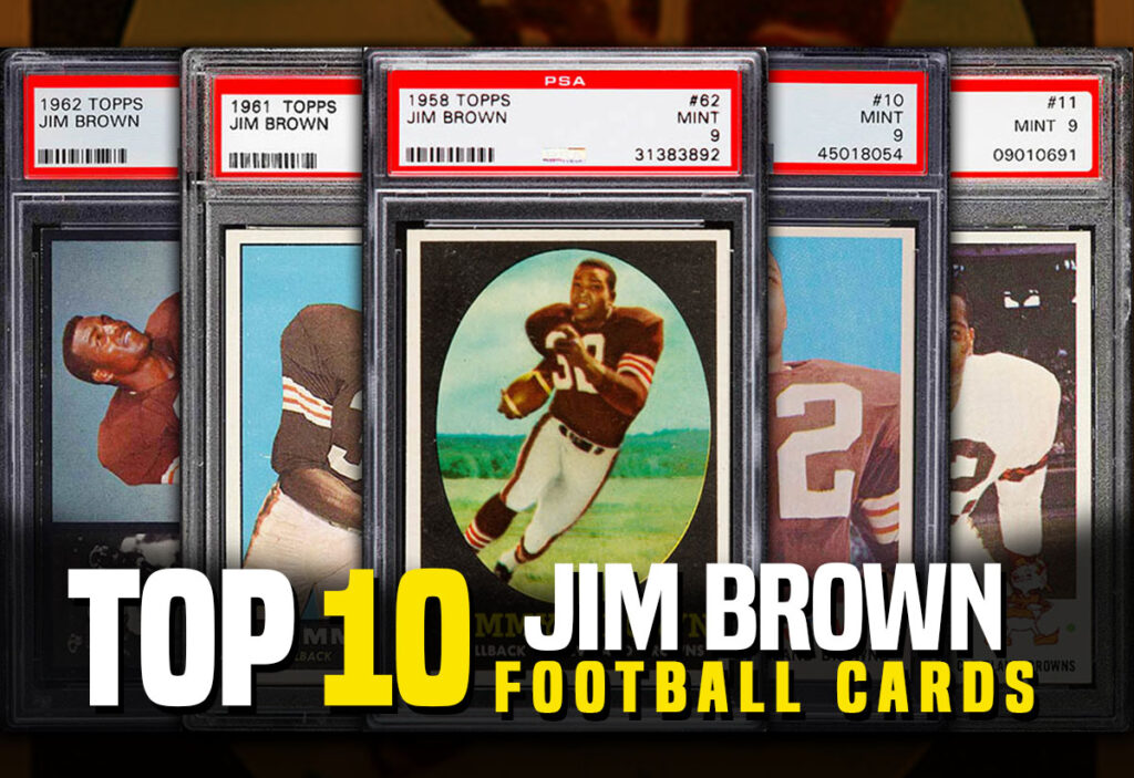 Top 10 Jim Brown football card list most valuable and highest selling