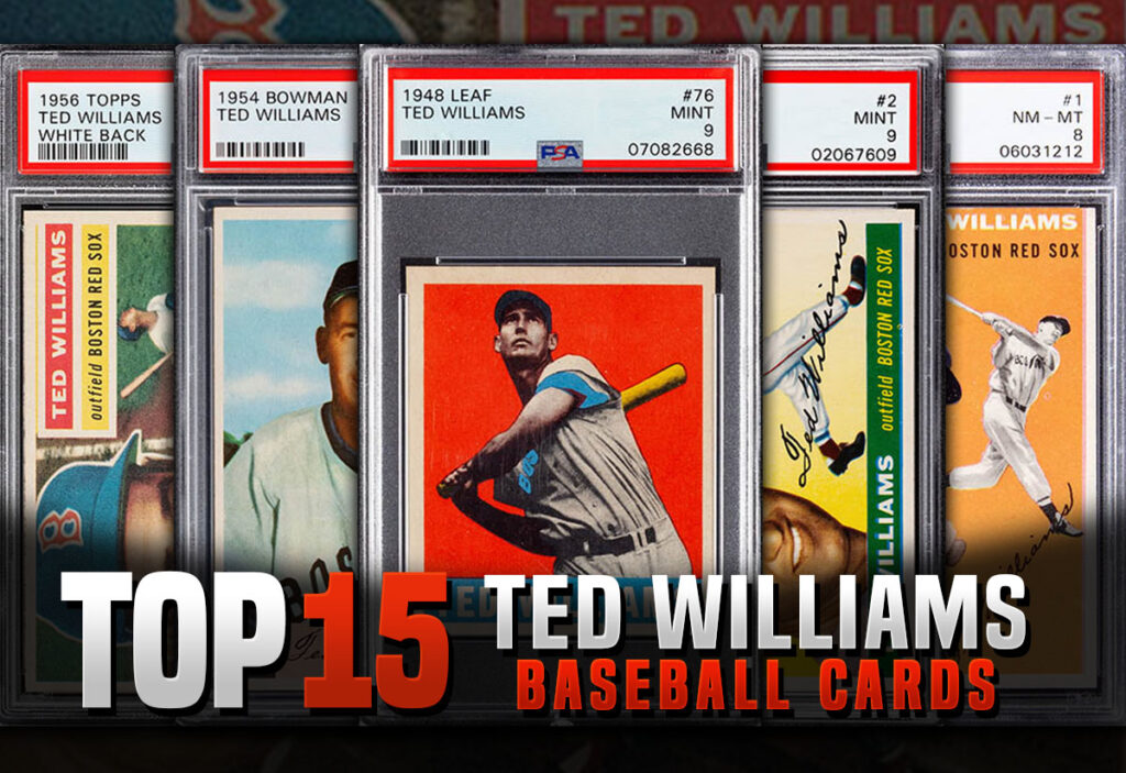 Top 15 Ted Williams baseball card list prices, values and comprehensive guide