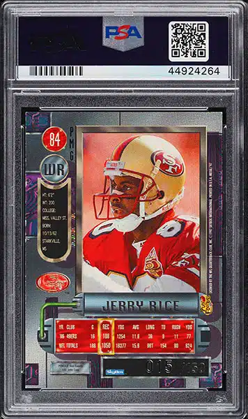 1997 SCORE JERRY RICE SAN FRANCISCO 49ERS #6