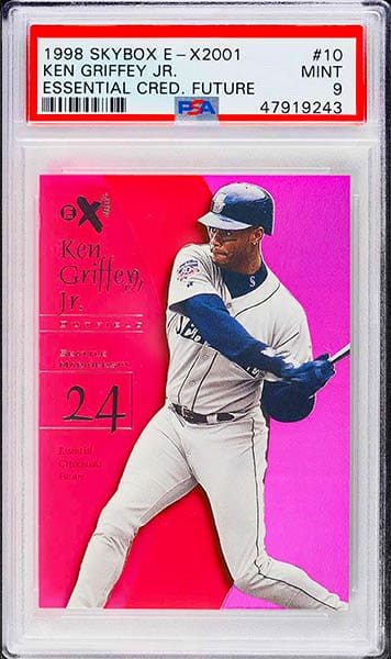 1998 Skybox E-X2001 Ken Griffey Jr. Essential Credentials parallel #10 graded PSA 9