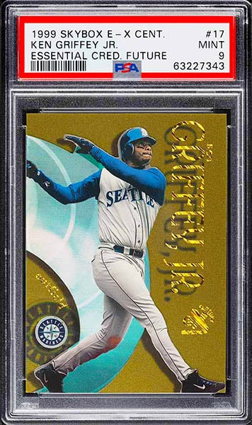 1999 Skybox E-X Century Ken Griffey Jr. Essential Credentials parallel #17 graded PSA 9