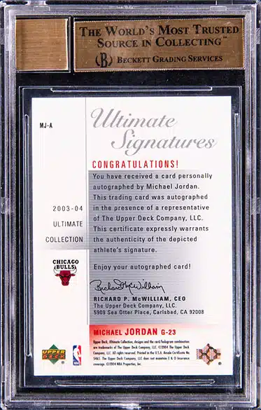 2006 SP Signature Edition Autograph Michael Jordan #MJ BGS 9.5