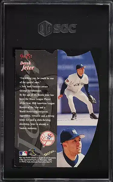 1998 Skybox Metal Universe Titanium Derek Jeter #9T SGC 8.5 NM-MT+ back