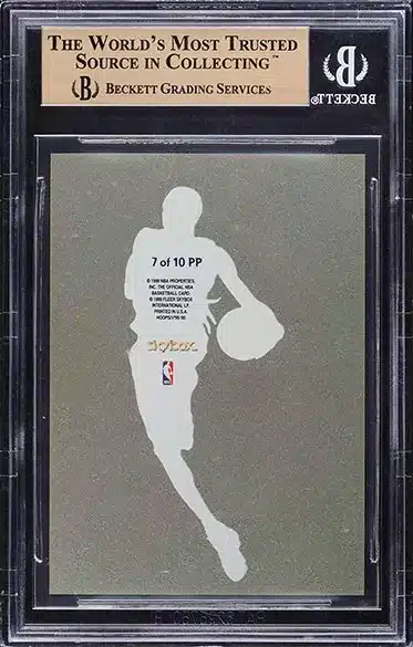 1999 Skybox NBA Hoops Pure Players Allen Iverson basketball card #PP7 graded BGS 9.5 back