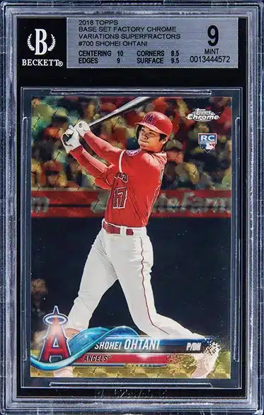 2018 Topps Base Set Factory Chrome Variations SuperFractor #700 Shohei Ohtani Rookie Card (#1/1) - BGS MINT 9