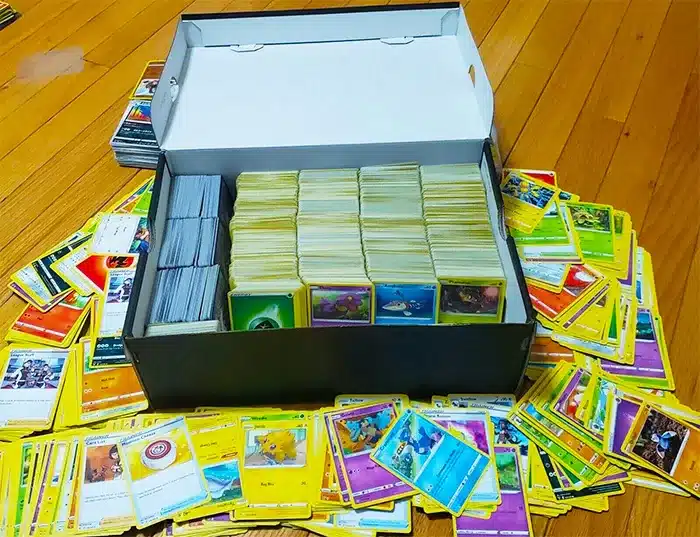 pokemon card collecting box of cards