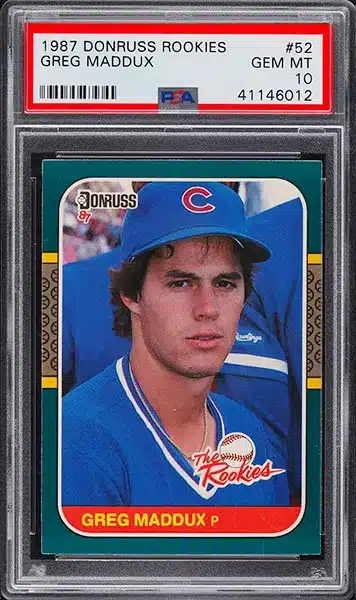 1987 Donruss Greg Maddux ROOKIE #52 PSA 10 GEM MINT