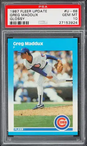 1987 Fleer Update Glossy Greg Maddux ROOKIE #U-68 PSA 10 GEM MINT