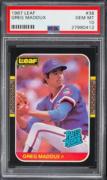 1987 Leaf Greg Maddux ROOKIE #36 PSA 10 GEM MINT