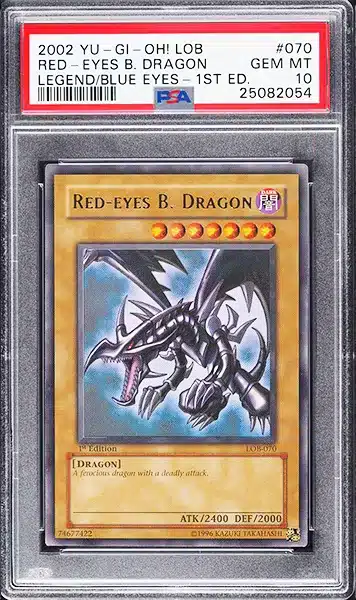 2002 Yu-Gi-Oh! Legend Of Blue-Eyes 1st Ed Red-Eyes Black Dragon #LOB-070 PSA 10