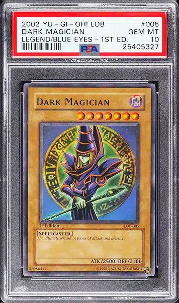 2002 Yu-Gi-Oh! Legend Of Blue-Eyes 1st Edition Dark Magician #LOB-005 PSA 10 GEM