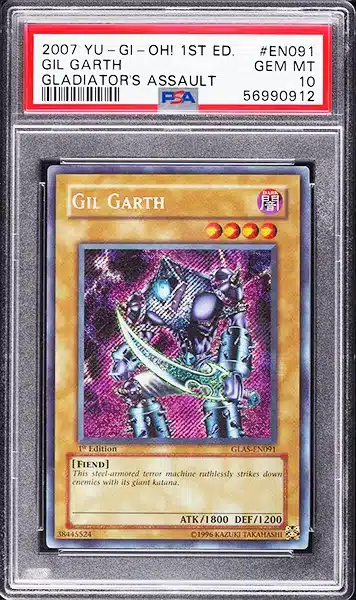 
2007 Yu-Gi-Oh! Gladiator's Assault 1st Edition Gil Garth #GLAS-EN091 PSA 10 GEM