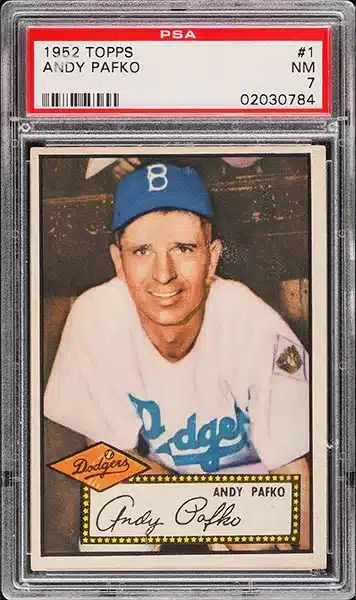 1952 Topps Andy Pafko baseball card #1 graded PSA 7