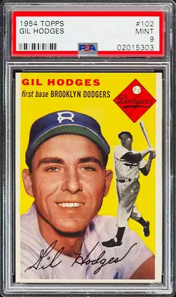 1954 Topps Gil Hodges #102 PSA 9 MINT