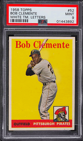 1958 Topps Roberto Clemente baseball card #52 graded PSA 9 MINT