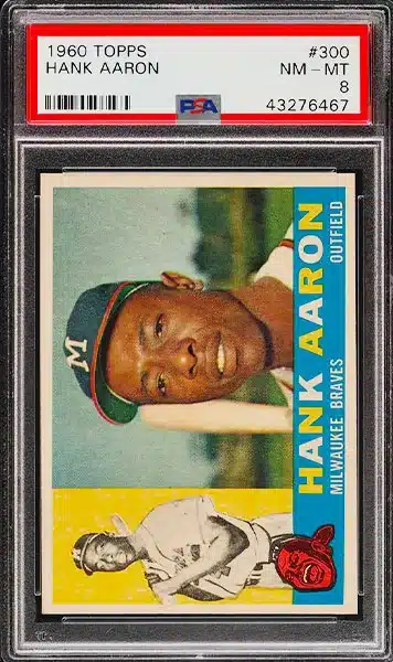 1960 Topps Hank Aaron #300 PSA 8 NM-MT