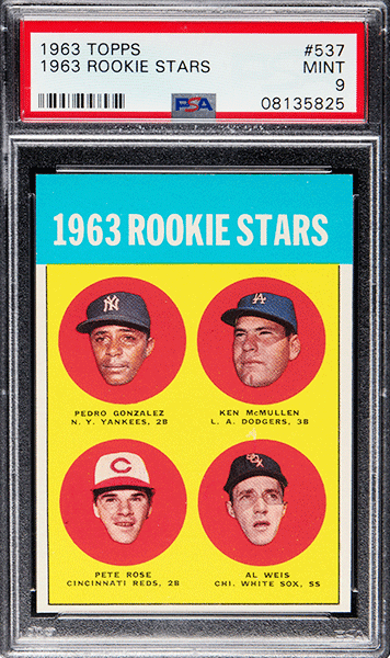 1963 Topps Pete Rose ROOKIE RC #537 PSA 9 MINT