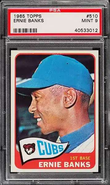 1965 Topps Ernie Banks baseball card #510 graded PSA 9 MINT