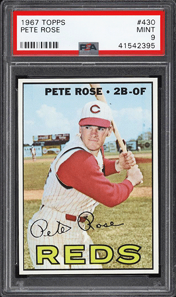 1967 Topps Pete Rose baseball card #430 PSA 9 MINT