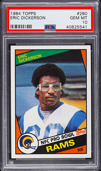 1984 Topps Football Eric Dickerson ROOKIE RC #280 PSA 10