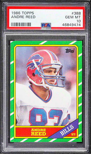 1986 Topps Football Andre Reed ROOKIE #388 PSA 10