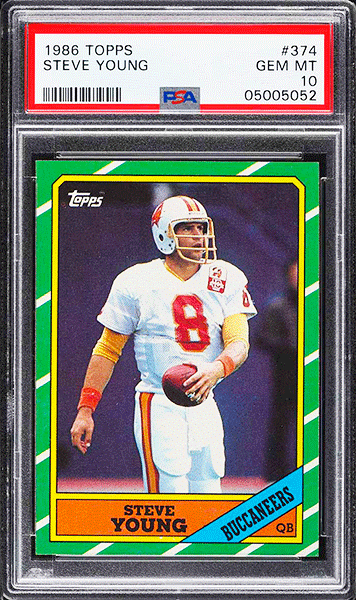 1986 Topps Football Steve Young ROOKIE #374 PSA 10