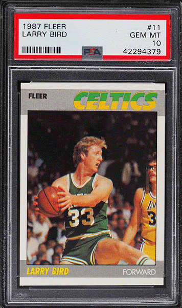 1987 Fleer Basketball Larry Bird #11 PSA 10 GEM MINT
