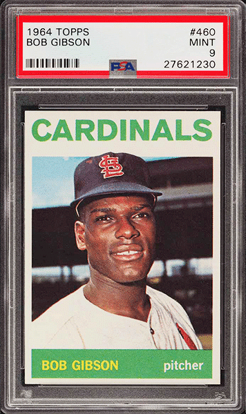 1964 Topps Bob Gibson baseball card #460 graded PSA 9