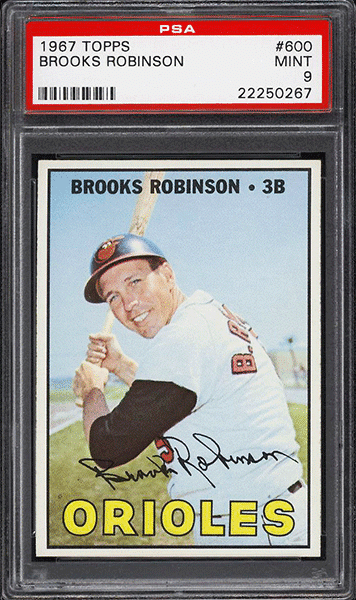 1967 Topps Brooks Robinson SHORT PRINT #600 PSA 9 MINT