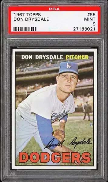 1967 Topps Don Drysdale #55 PSA 9