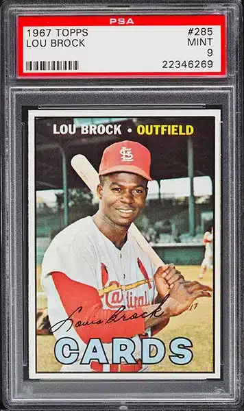 1967 Topps Lou Brock #285 PSA 9