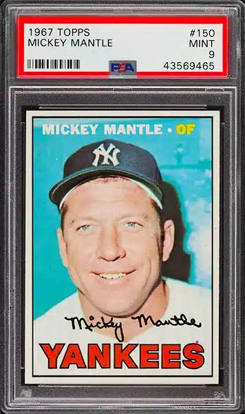 1967 Topps Mickey Mantle baseball card #150 graded PSA 9