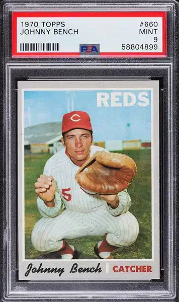 1970 Topps Johnny Bench baseball card #660 PSA 9