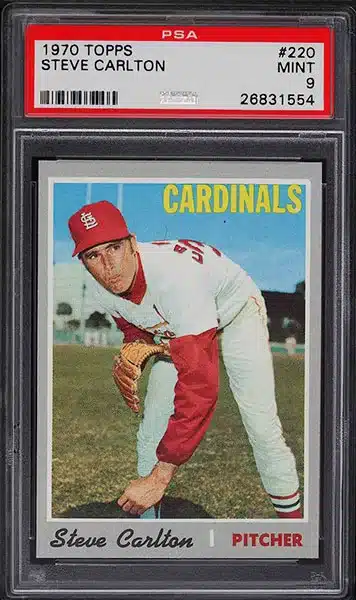 1970 Topps Steve Carlton baseball card #220 graded PSA 9