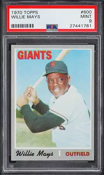 1970 Topps Willie Mays baseball card #600 PSA 9