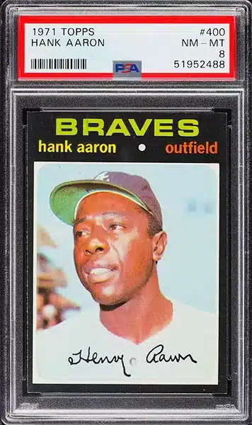 1971 Topps Hank Aaron baseball card #400 PSA 8