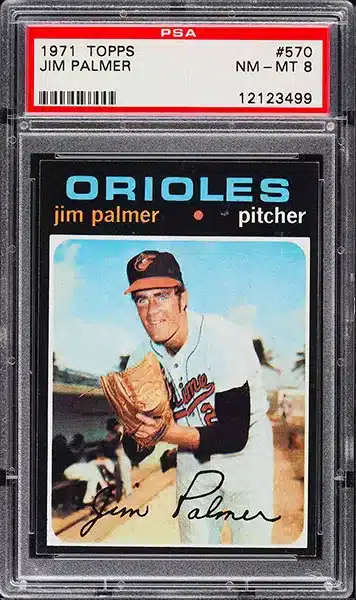 1971 Topps Jim Palmer #570 PSA 8