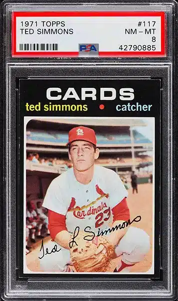 1971 Topps Ted Simmons #117 PSA 8
