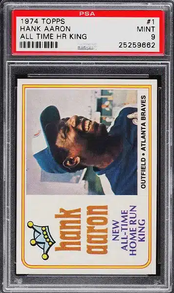 1974 Topps Hank Aaron ALL TIME HR KING #1 PSA 9